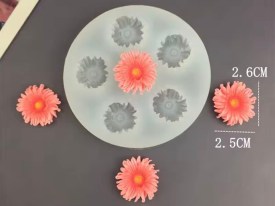 Molde silicona 6 calendulas